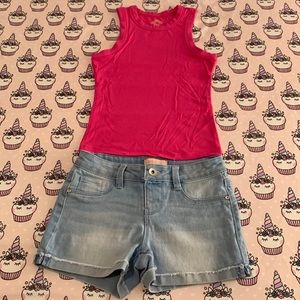 Girls short and tank top set